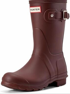Hunter Short Rain Boot in Burgundy